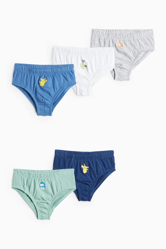 Multipack of 5 - PokÃ©mon - briefs blue