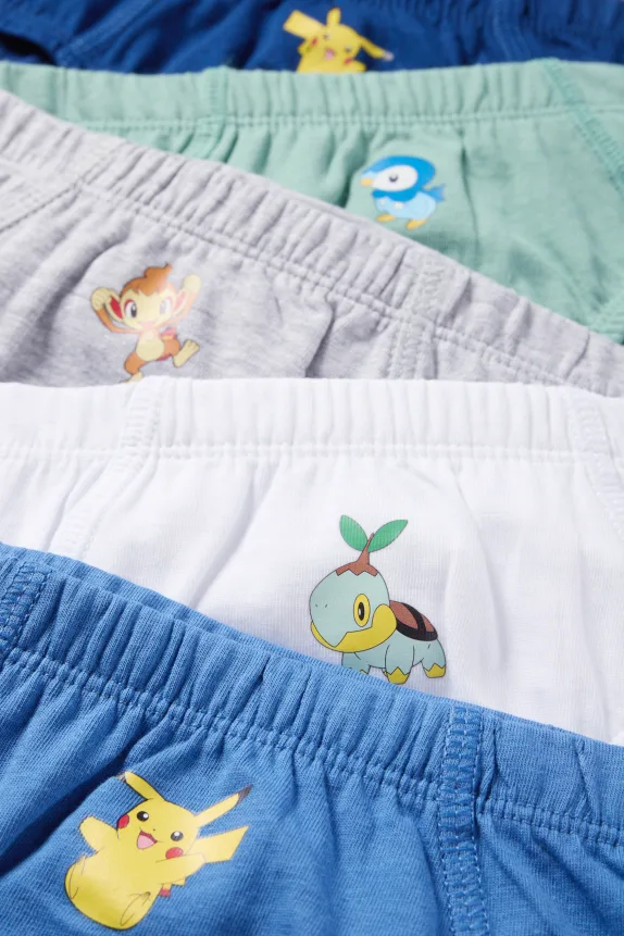Multipack of 5 - PokÃ©mon - briefs blue
