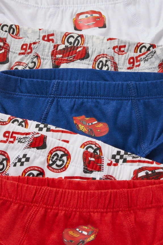 Multipack of 5 - Cars - briefs red