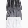 Multipack of 3 - boxer shorts white / black