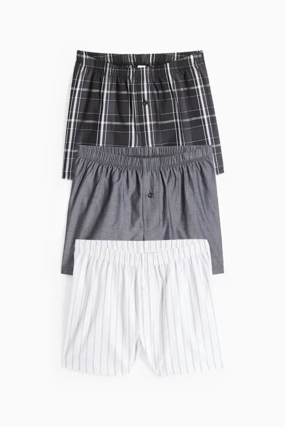 Multipack of 3 - boxer shorts white / black