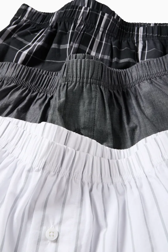Multipack of 3 - boxer shorts white / black