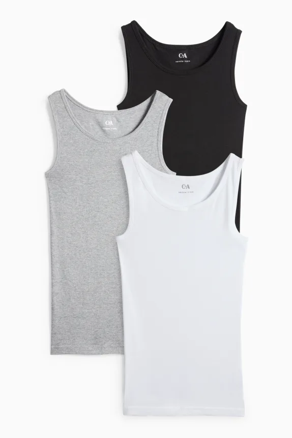 Multipack of 3 - vest gray