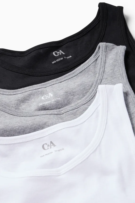 Multipack of 3 - vest gray