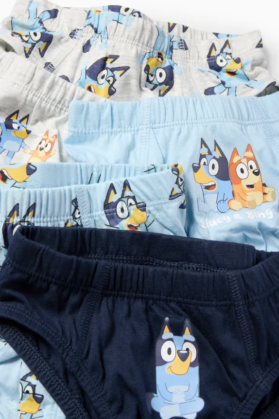 Multipack of 5 - Bluey - briefs light blue