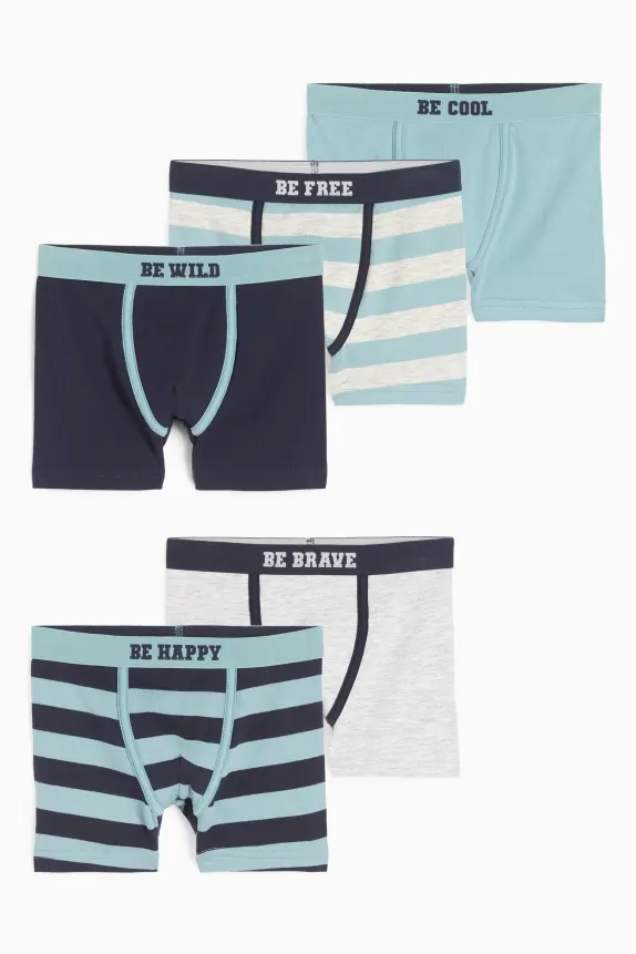 Multipack of 5 - boxer shorts dark blue