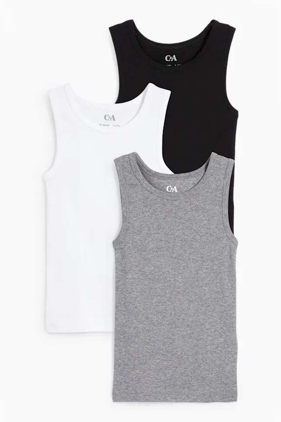 Multipack of 3 - vest gray