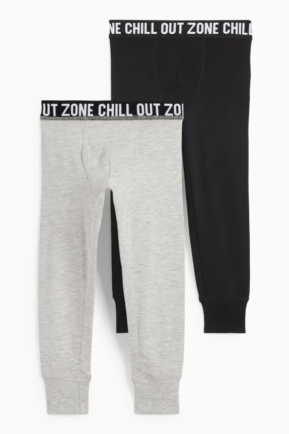 Multipack of 2 - thermal long johns light gray-melange