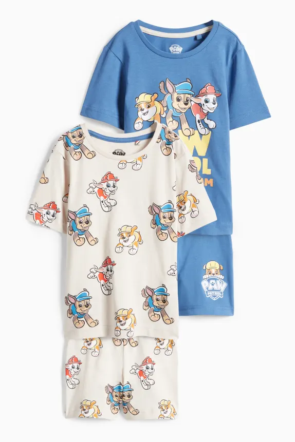 Multipack of 2 - PAW Patrol - Chase, Marshall - short pyjamas blue / beige