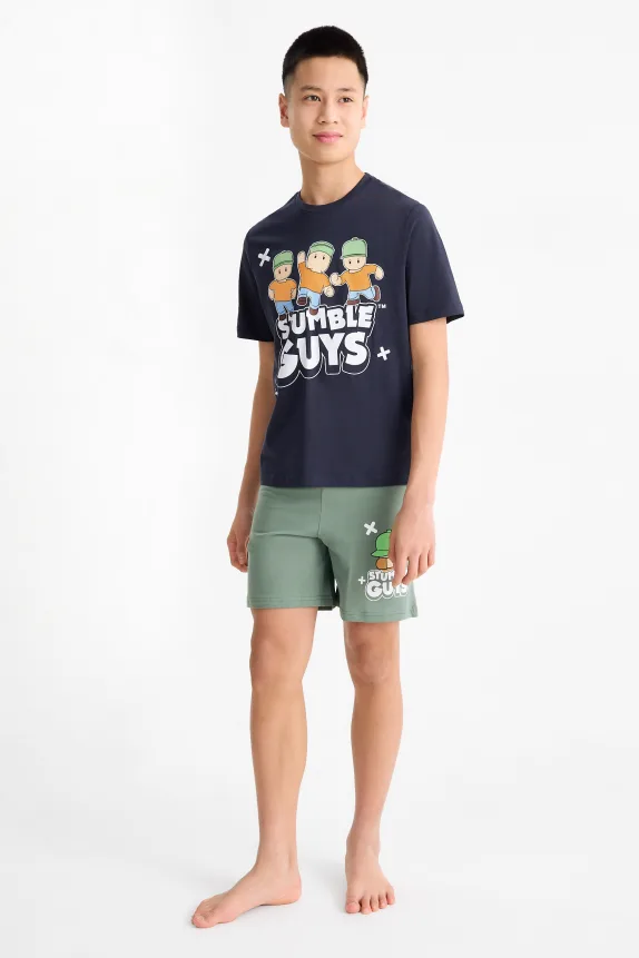 Stumble Guys - short pyjamas - 2 piece dark blue