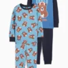 Multipack of 2 - teddy bear - pyjamas - 4 piece dark blue