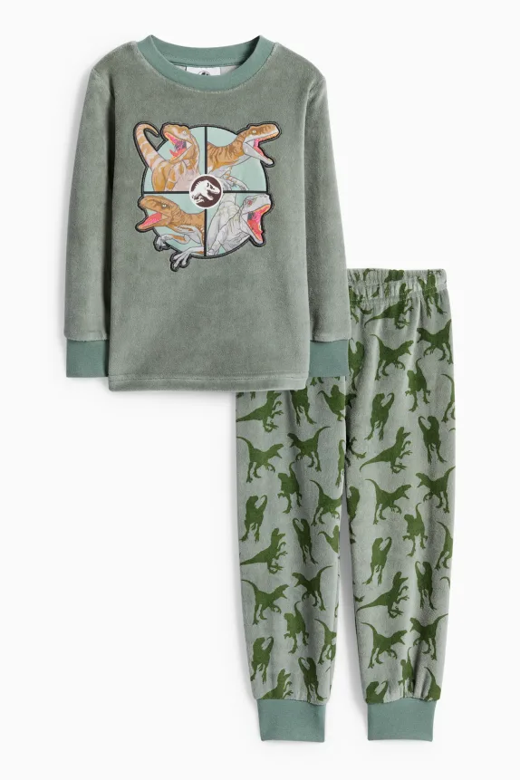 Jurassic World - winter pyjamas - 2 piece green