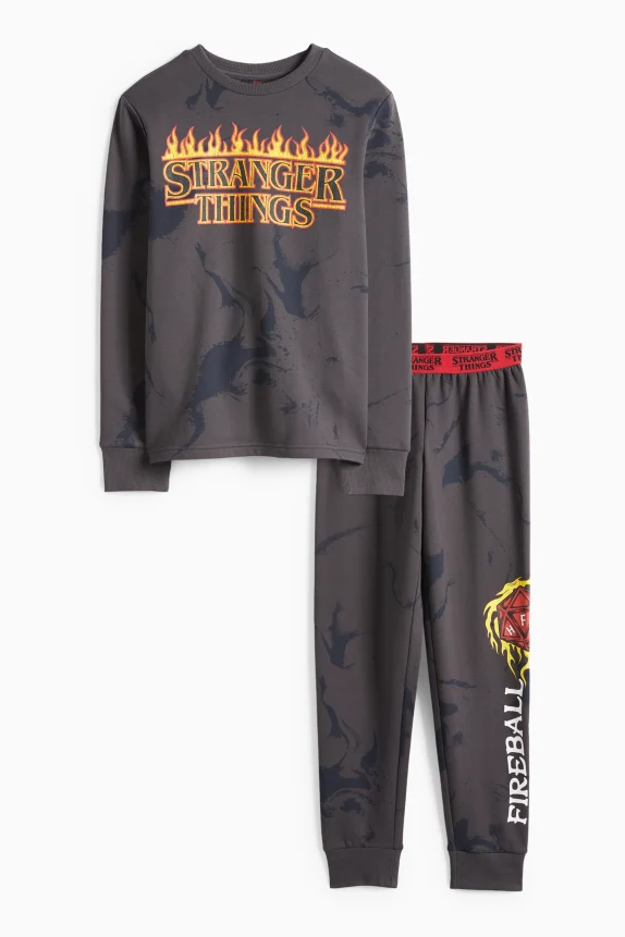 Stranger Things - pyjamas - 2 piece - patterned dark gray