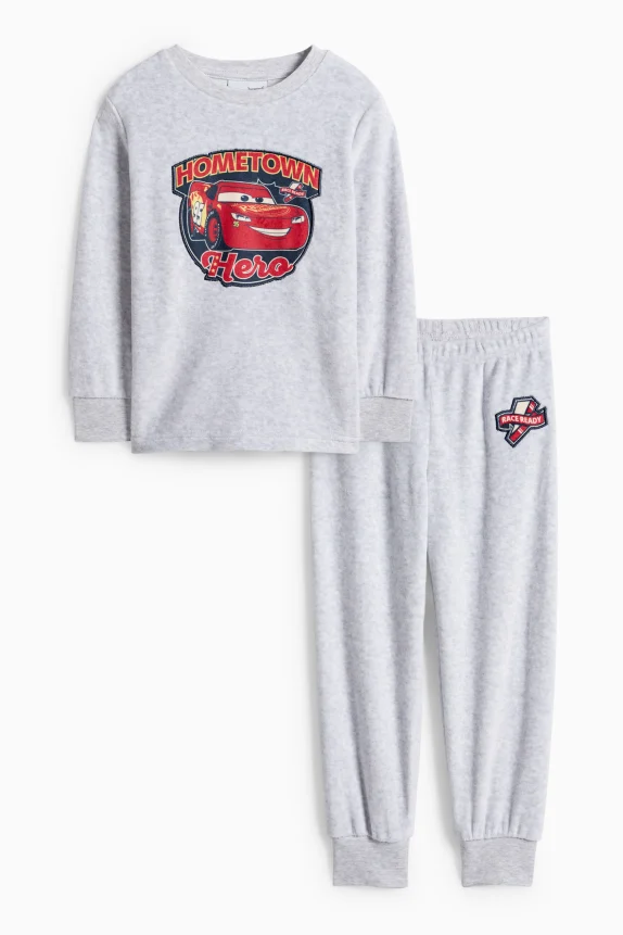 Cars - winter pyjamas - 2 piece light gray-melange