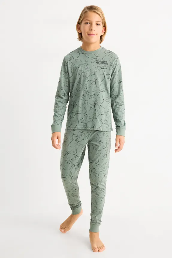 Pyjamas - 2 piece - patterned green