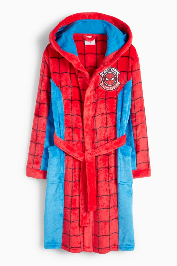 Spider-Man - hooded bathrobe red / blue