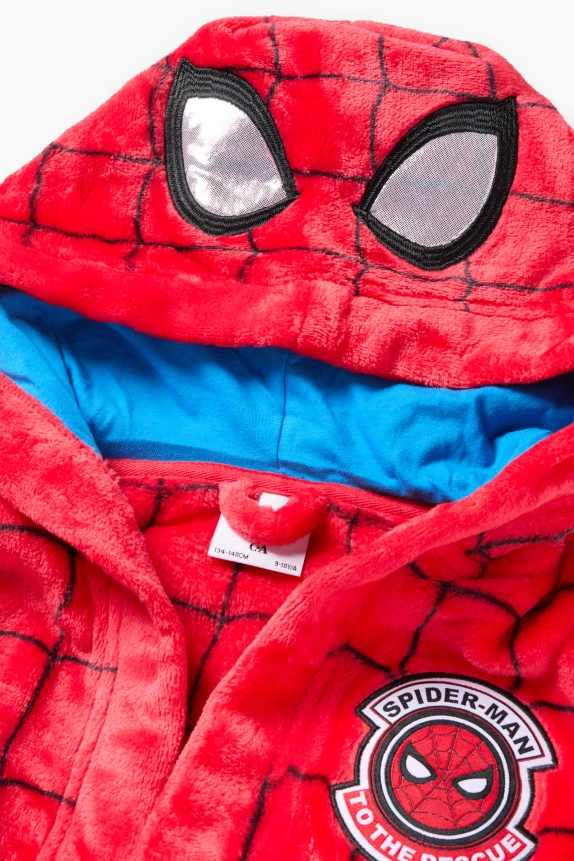 Spider-Man - hooded bathrobe red / blue