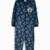 PAW Patrol - Chase, Marshall, Rubble - onesie with hood dark blue