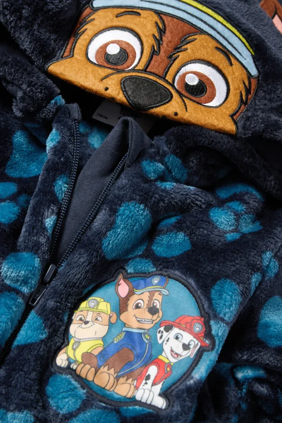 PAW Patrol - Chase, Marshall, Rubble - onesie with hood dark blue