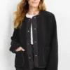 Teddy fur jacket black