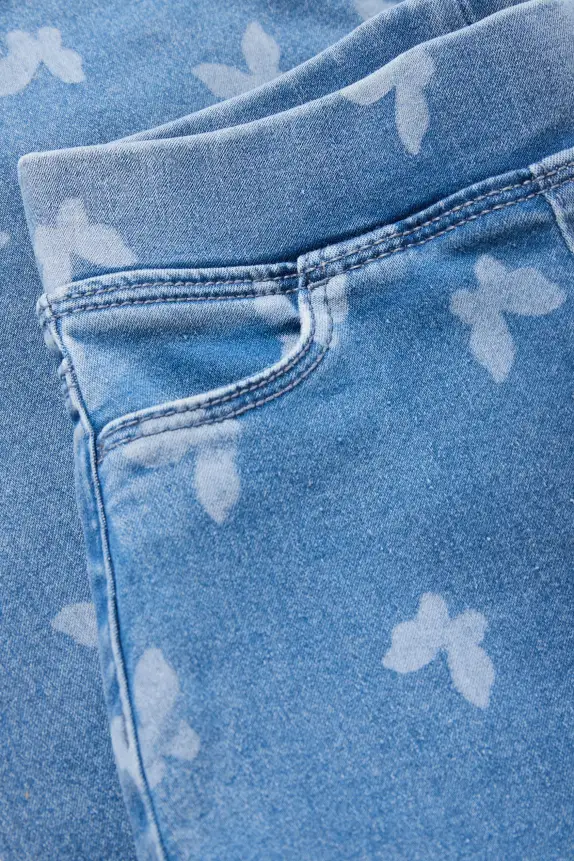 Butterfly - wide leg jeggings blue denim