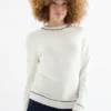 Fine knit jumper white