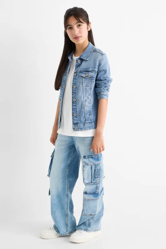 Cargo jeans denim-light blue