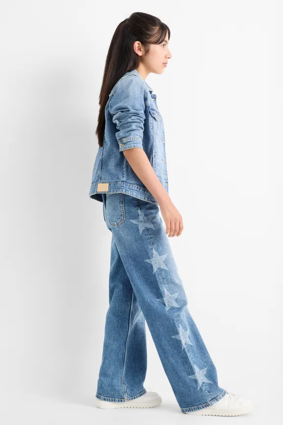 Star - wide leg jeans blue denim