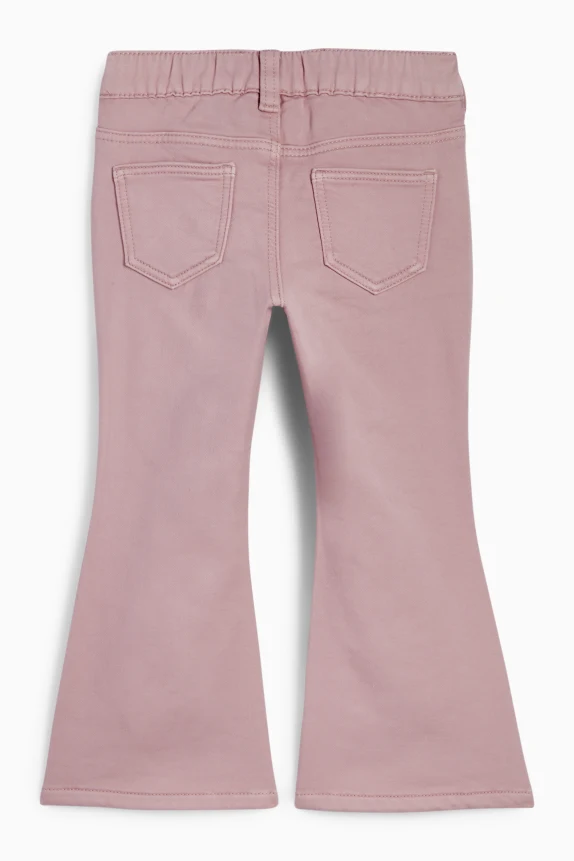 Heart - flared jeans - thermal jeans rose