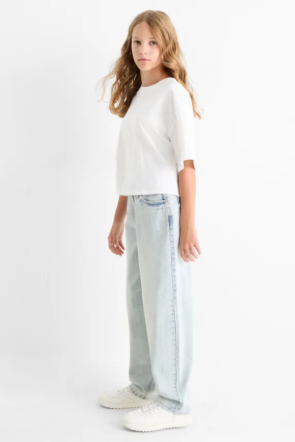 Balloon jeans denim-light blue