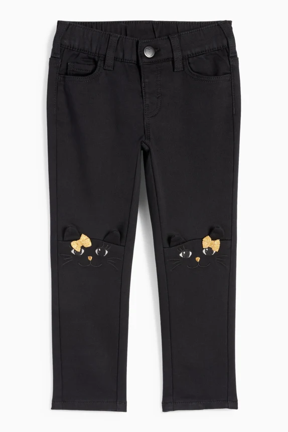 Cat - skinny jeans black