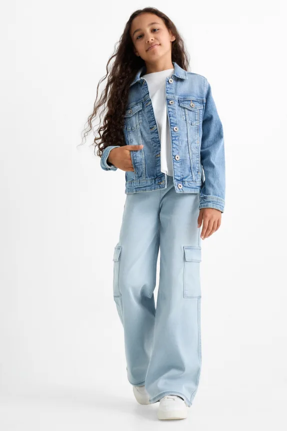 Cargo jegging jeans light blue