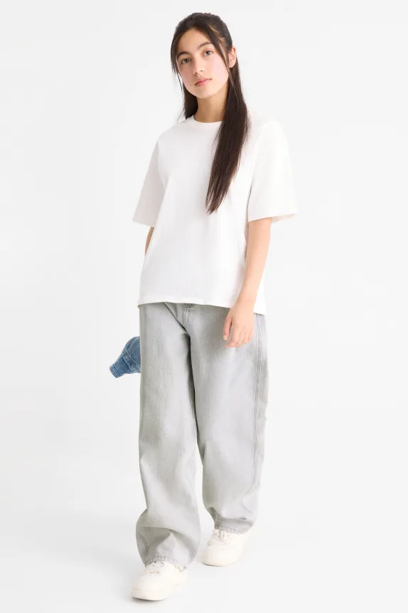 Relaxed jeans denim-light gray