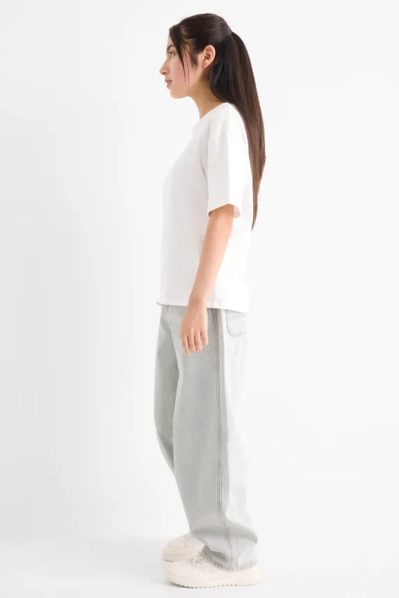 Relaxed jeans denim-light gray