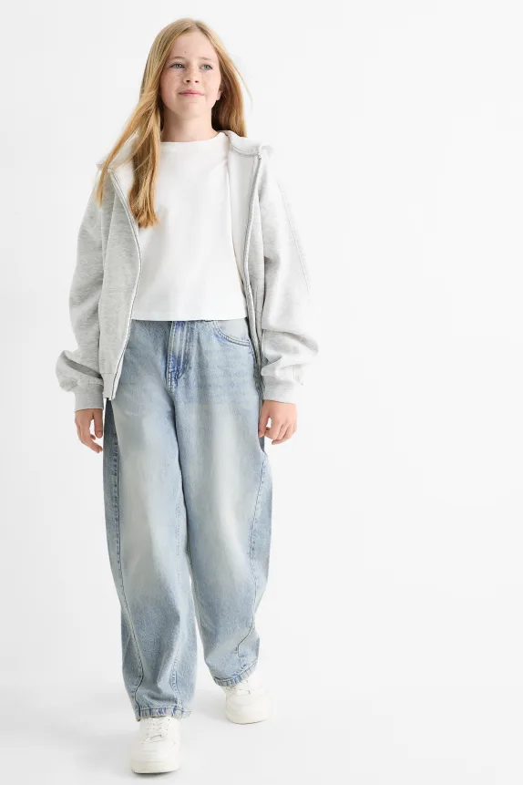 Balloon jeans denim-light blue