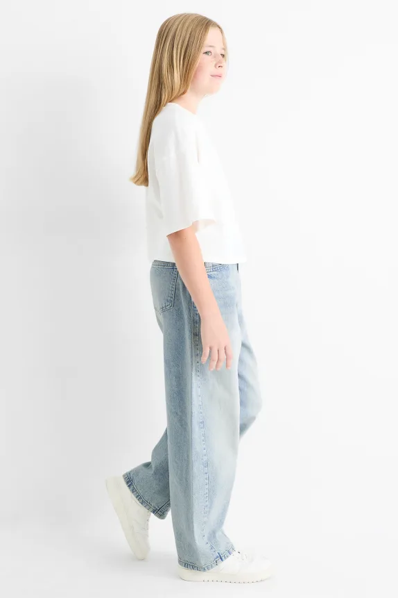 Balloon jeans denim-light blue