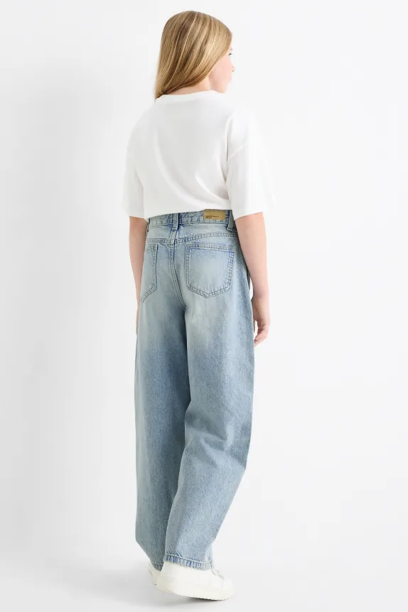 Balloon jeans denim-light blue