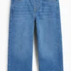 Wide leg jeans - LYCRAÂ® - patterned denim-light blue