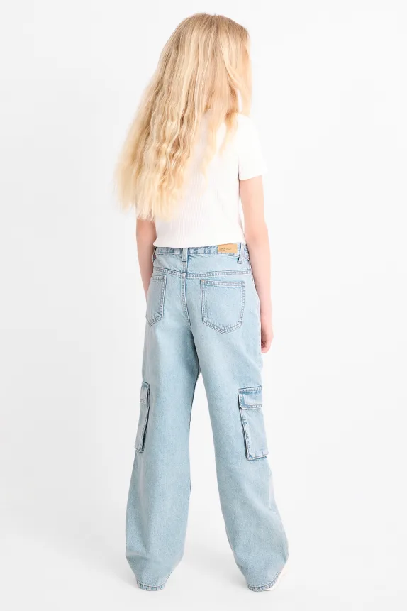 Cargo jeans denim-light blue