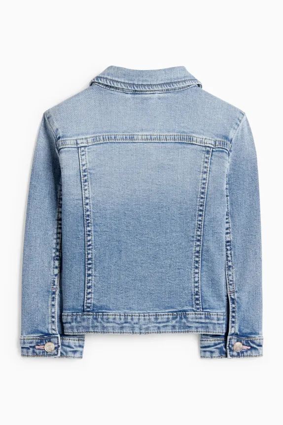 Floral - denim jacket blue denim
