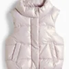 Quilted gilet - shiny rose