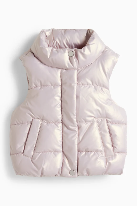 Quilted gilet - shiny rose