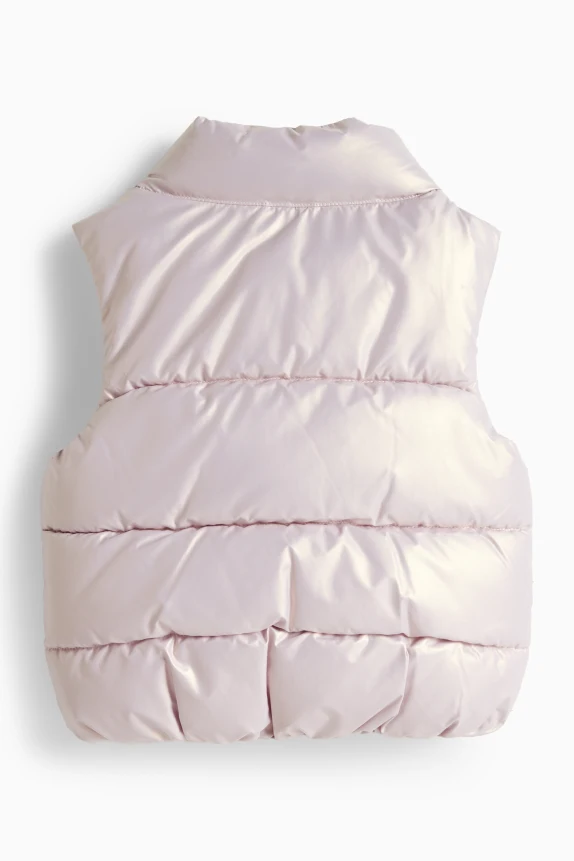 Quilted gilet - shiny rose