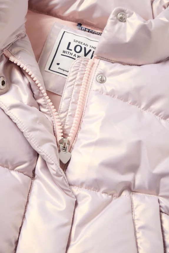 Quilted gilet - shiny rose
