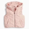 Butterfly - quilted gilet with hood - water-repellent rose