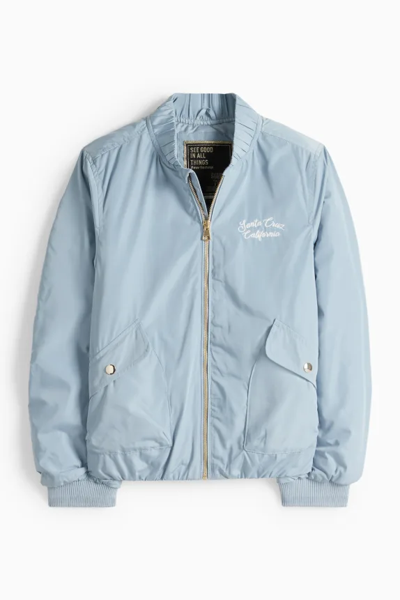 California - bomber jacket - lined light blue