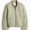 Quilted jacket - water-repellent light green