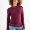 Fine knit jumper bordeaux