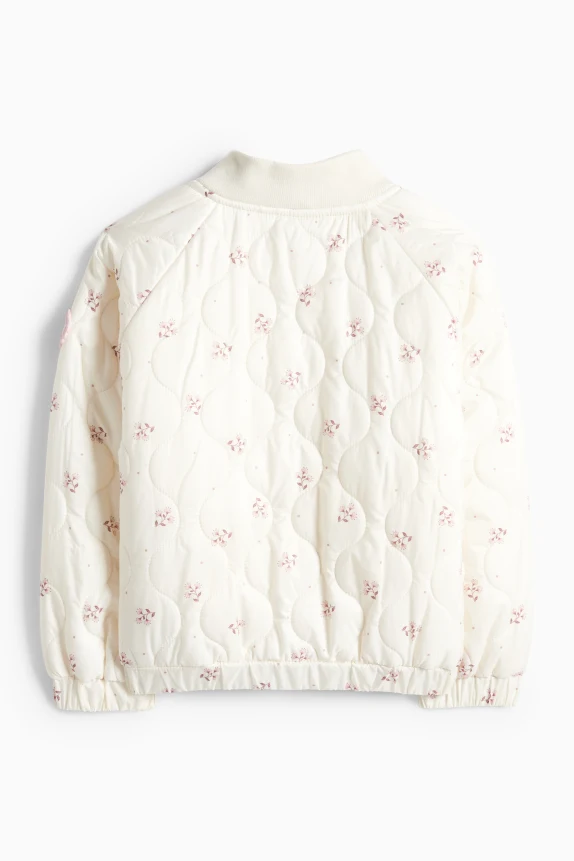 Floral - quilted jacket cremewhite