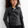 Biker jacket - faux leather black